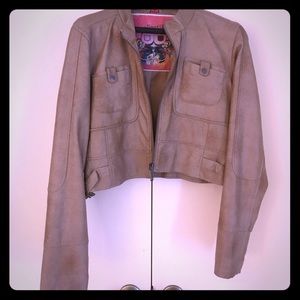 Crop Leather Jacket
